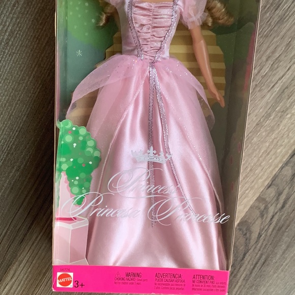 Barbie Princess Doll Mattel 2002 Pink Gown Silver Tiara New Vintage Collectible - Picture 4 of 8